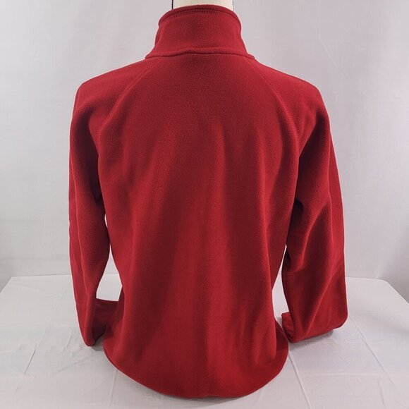 Fuda Women’s Red Fleece Floral Impressed Full Zip Jacket – Size Small - Picture 16 of 16